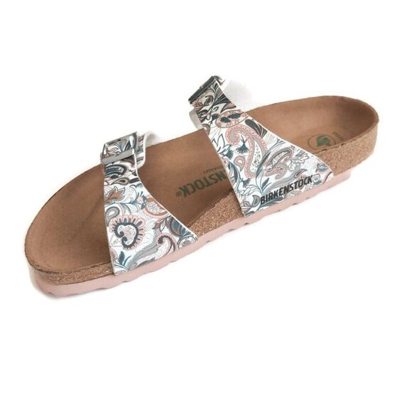 Birkenstock Sydney Vegan Birko-Flor Sandals Womens 7 EU 38 Paisley Light Rose - Picture 4 of 9